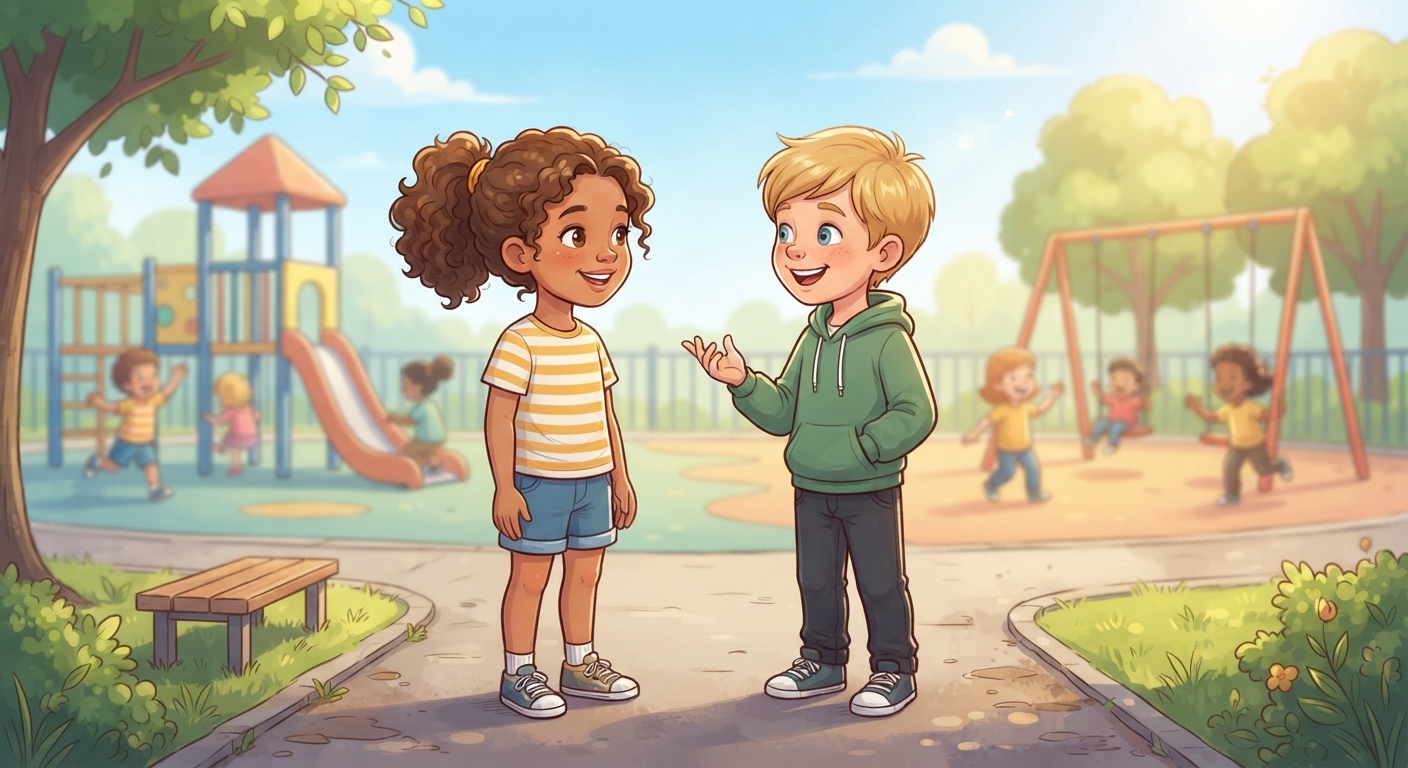 Develop social communication such as conversing politely in all situations video lesson thumbnail