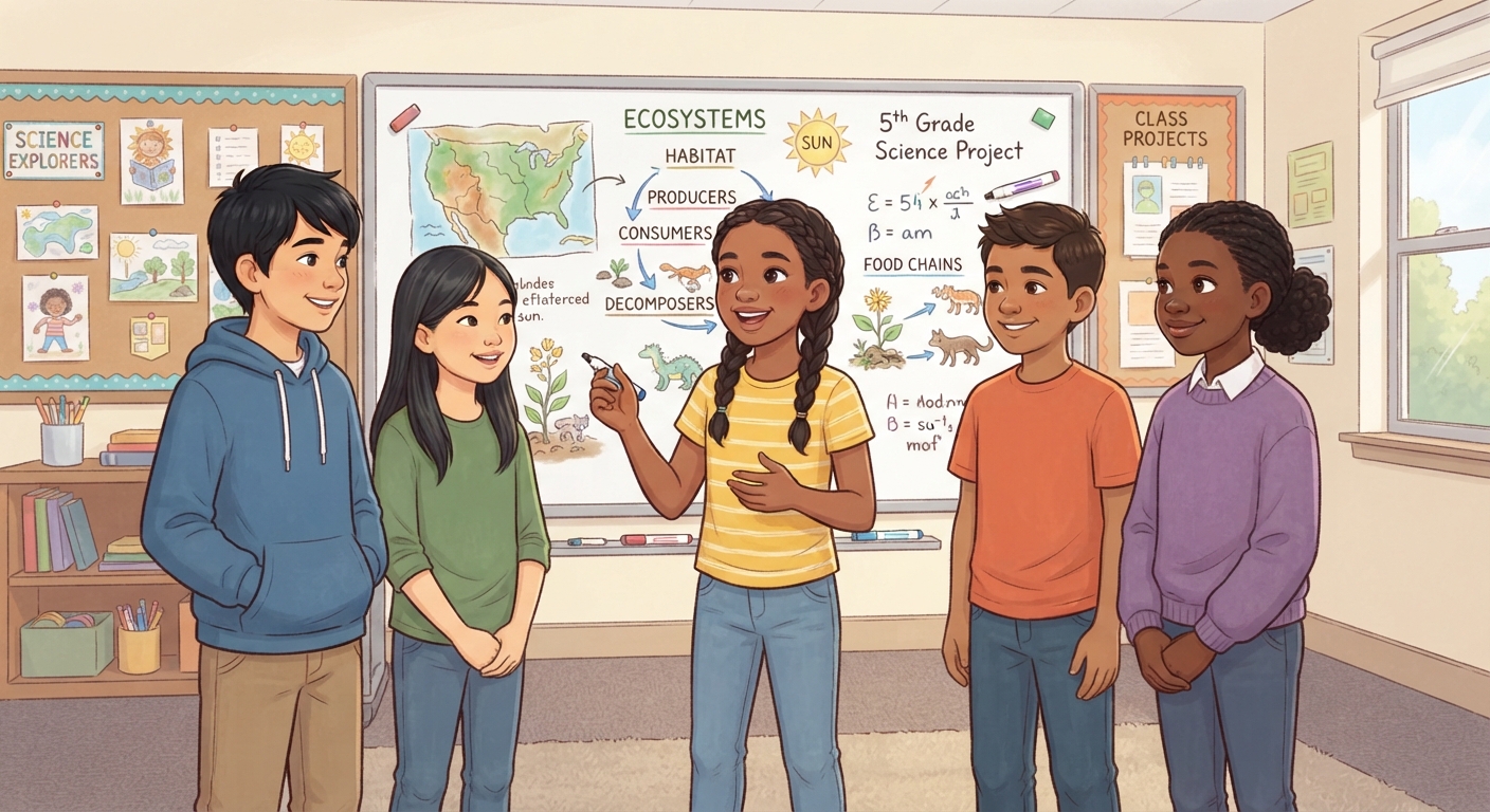 Give an organized presentation employing eye contact, speaking rate, volume, enunciation, natural gestures, and conventions of language to communicate ideas effectively video lesson thumbnail