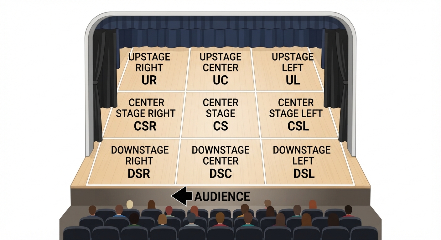 Demonstrate correct use of basic theatrical terminology video lesson thumbnail