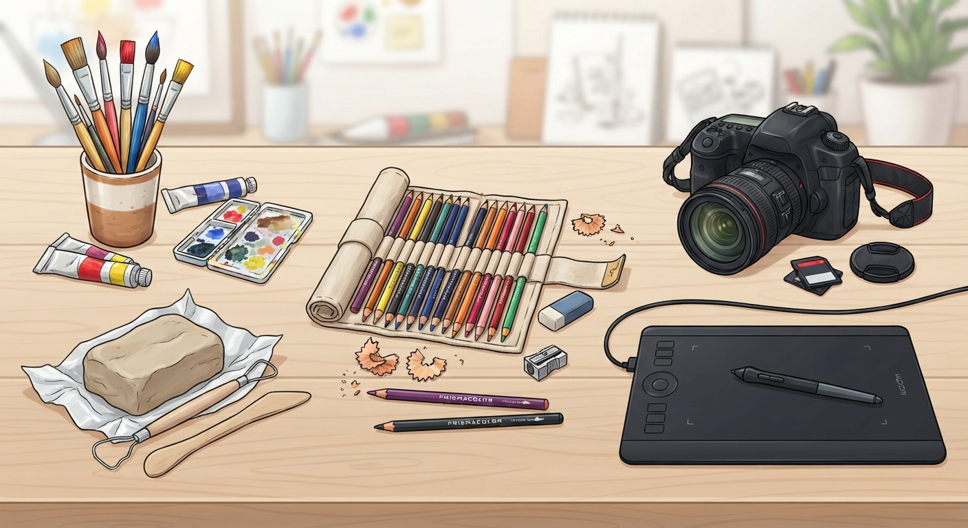 Apply technical skills effectively using a variety of materials to produce artworks, including drawings, paintings, prints, sculptures/modeled forms, ceramics, fiber art video lesson thumbnail