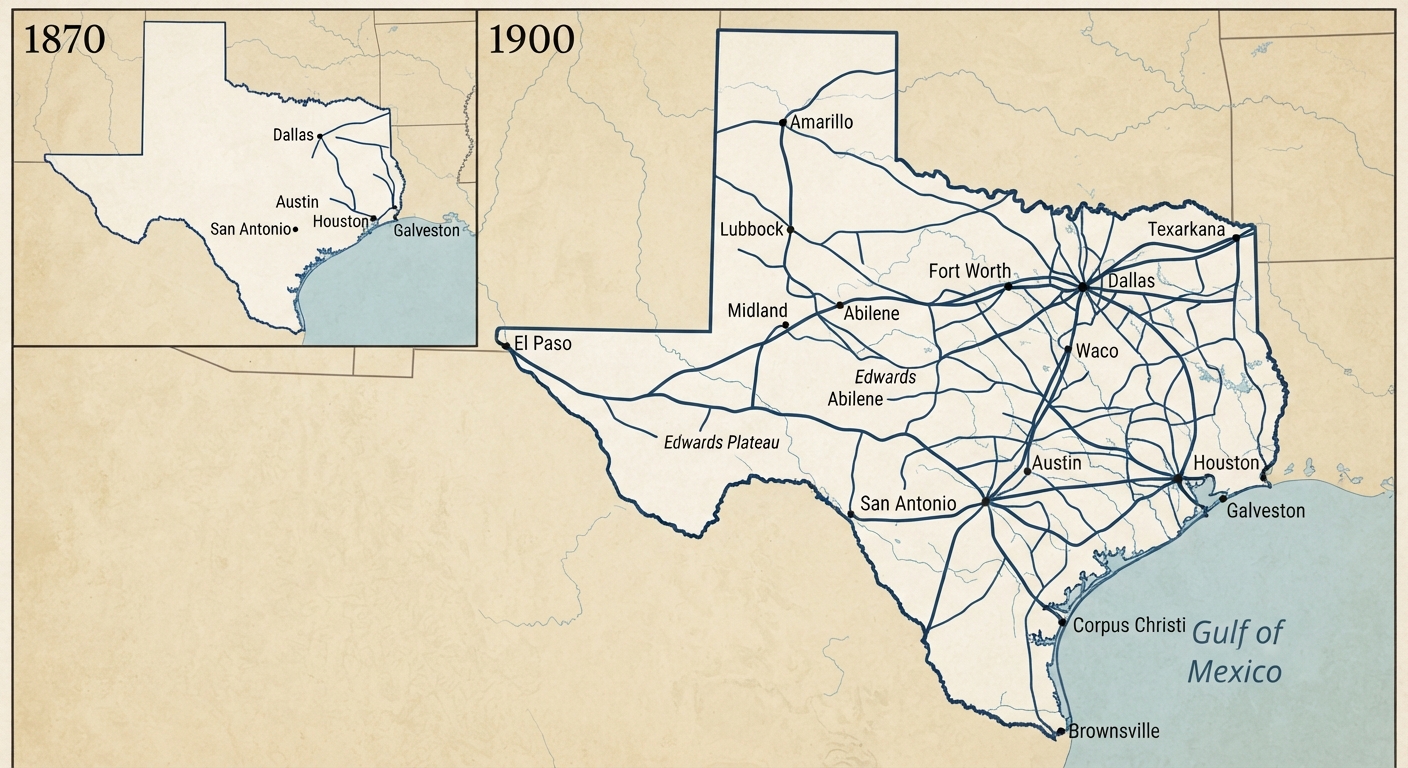 Identify significant individuals, events, and issues, including the effects of the growth of railroads and the contributions of James Hogg video lesson thumbnail