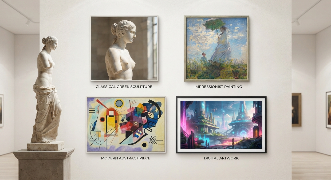 Interpret, evaluate, and justify artistic decisions in artwork such as that in museums, local galleries, art exhibits, and websites based on evaluation of developmental progress video lesson thumbnail