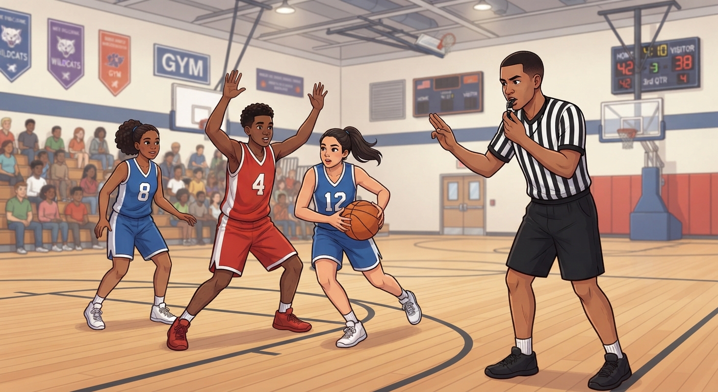 Demonstrate proper officiating techniques, including hand signals, verbal communication, and application of rules, to ensure safe participation in activities video lesson thumbnail